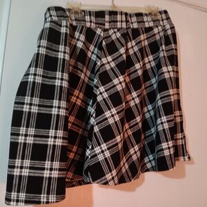 Black and White Plaid Skirt